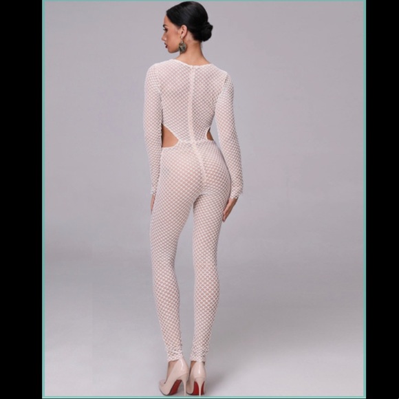 Khloe Kardashian Mesh Jumpsuit - Picture 7 of 7